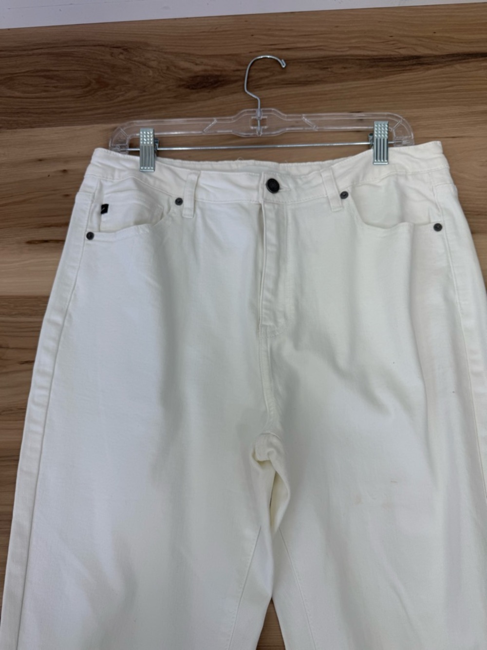 KanCan White High-Rise Distressed Flare Jeans K7 - Picture 5 of 9